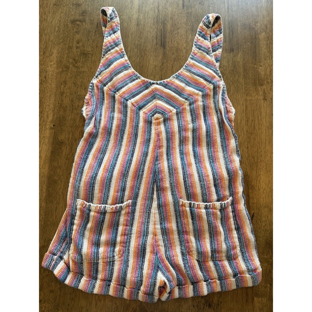 Rip Curl Classic Surf Striped Romper SZ Medium Jumper Beachy Multicolor Vacation